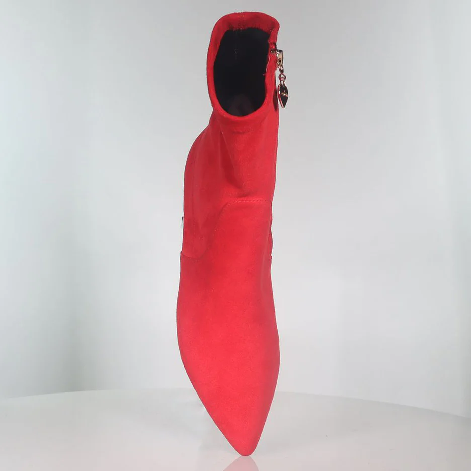 37 SAMPLE - EDEN/RED MICRO STRETCH SUEDE - Image 2