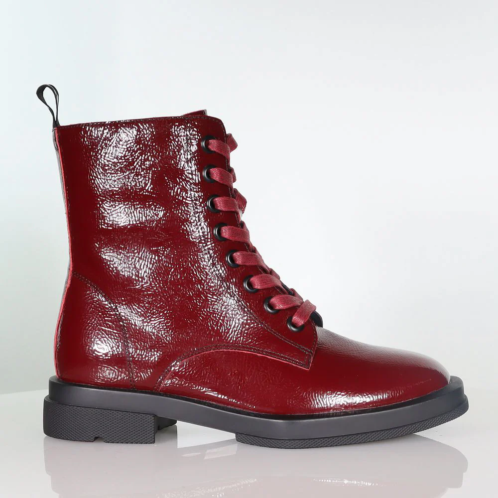 37 SAMPLE - MILLIE/BURGUNDY CRINKLE PATENT