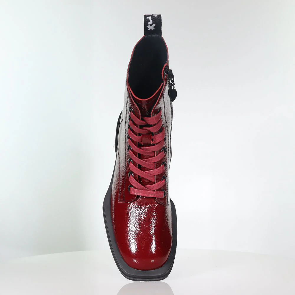 37 SAMPLE - MILLIE/BURGUNDY CRINKLE PATENT - Image 2