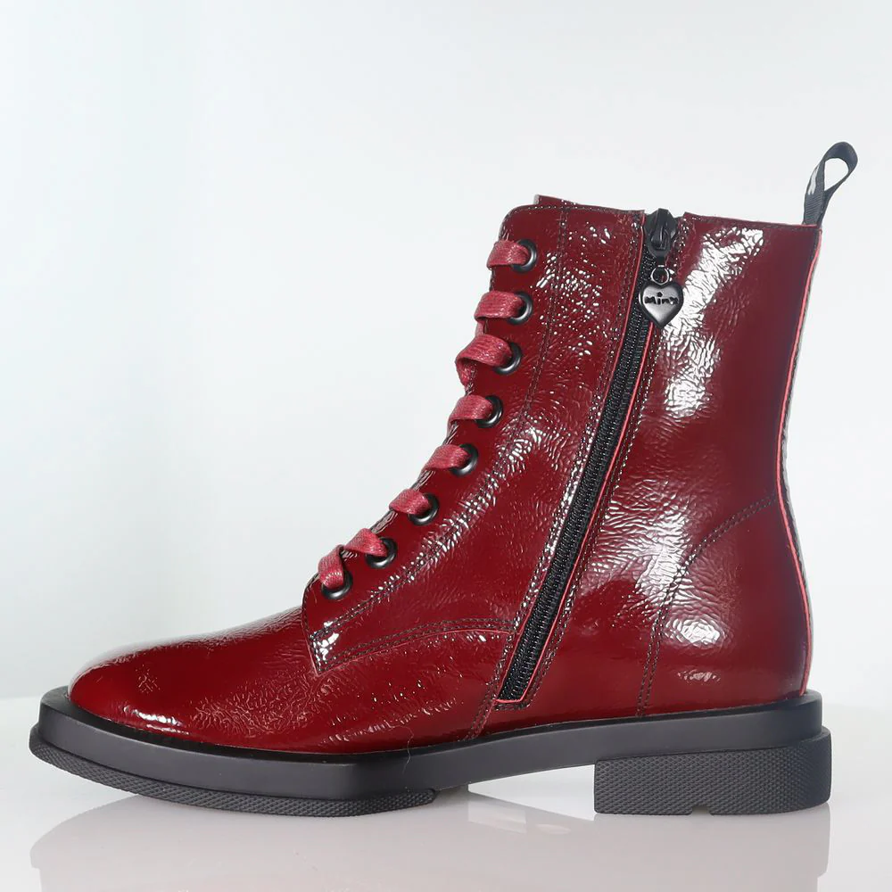 37 SAMPLE - MILLIE/BURGUNDY CRINKLE PATENT - Image 3