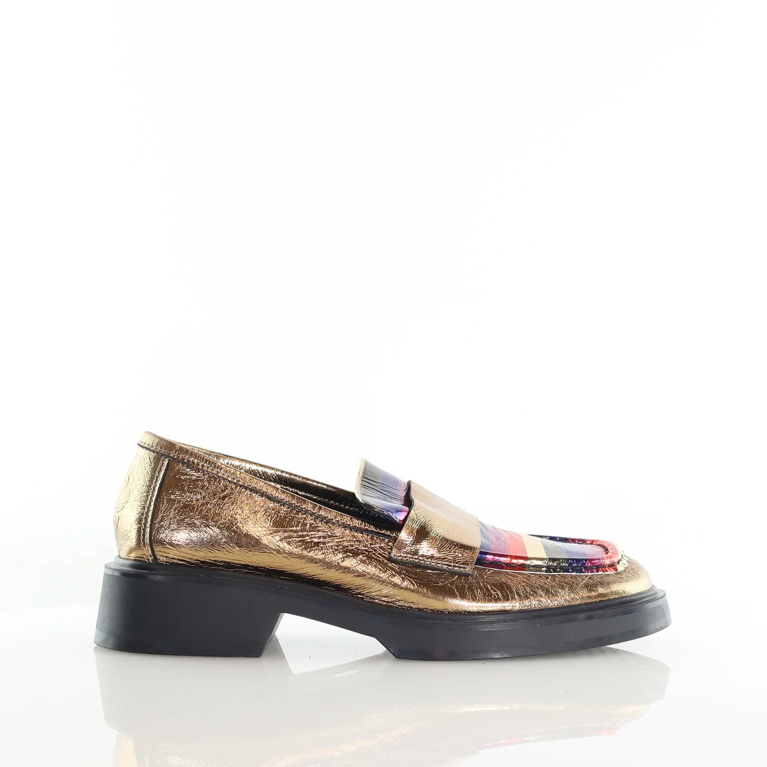 37 SAMPLE - SHOWTIME/BRONZE METALLIC RAINBOW STRIPE