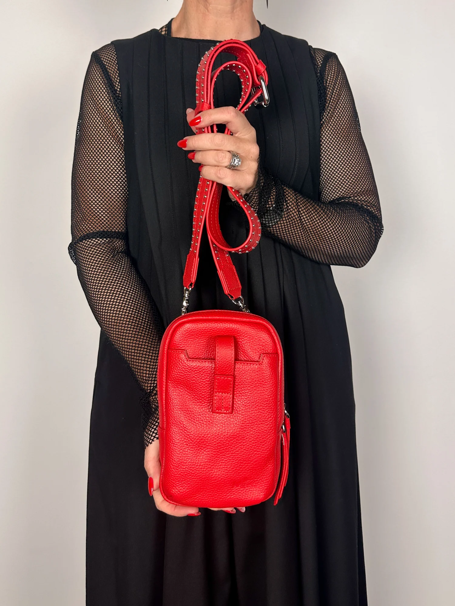 Dial Up Jet Setter - Leather Crossbody Phone Bag - Image 28